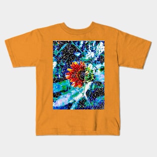 Homage VanGogh Sunflowers and Starry Night In One Kids T-Shirt